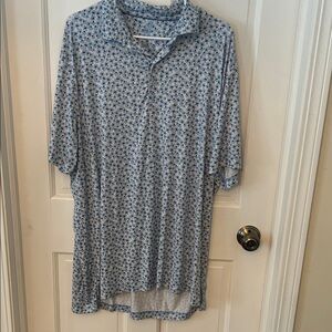 johnnie-O Light Blue Floral Button Down Shirt